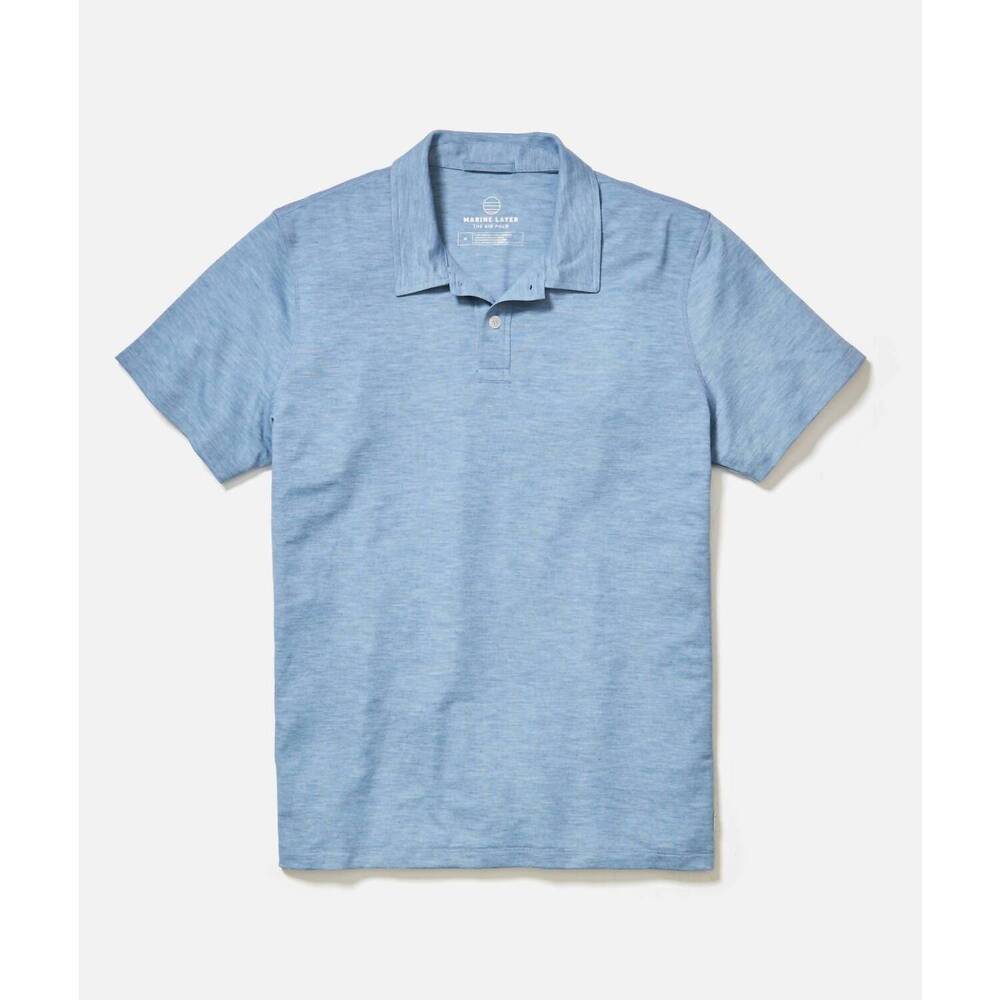 NEW MARINE LAYER men's air polo in coronet blue
